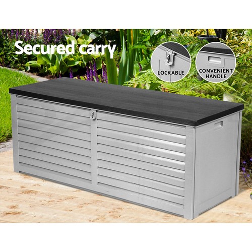 Gardeon Outdoor Storage Box Bench Seat Indoor Garden Toy Tool Sheds Chest 390L - Picture 8 of 11
