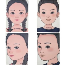 Reusable Face Paint Practice Board Exercise Template Makeup Painting Tool Kit