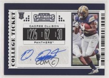 2019 Panini Contenders Draft Picks College Ticket QADREE OLLISON #175 Auto eq1