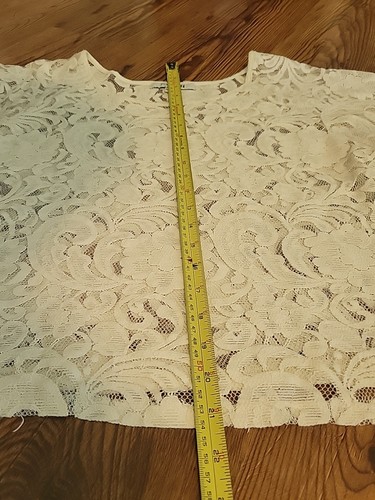 Forever 21 Size Large Lace Blouse Ivory To Go Over Camisole Classic Jr's Women's - Picture 7 of 9