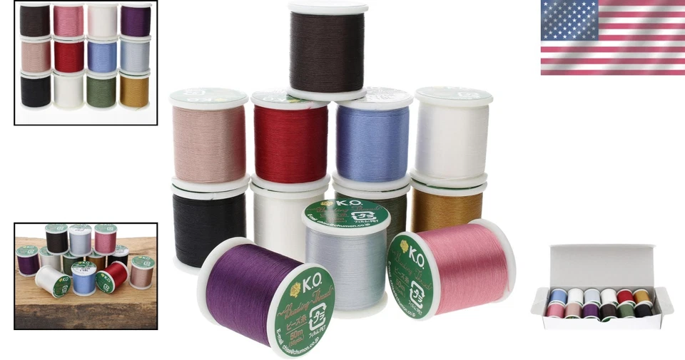 KO Nylon Beading Thread, 12-Pack Assortment - Image 2 of 4