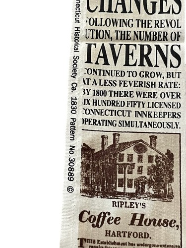 Windham Fabrics Tavern Signs Newspaper Print Fabric 1 Yard x 42” - Picture 3 of 10