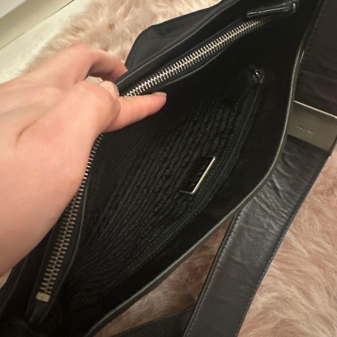 PRADA Nylon Shoulder Bag Black Vintage Triangle Logo thumbnail 10