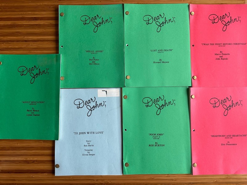 DEAR JOHN LOT OF 7 TV SERIES SHOW SCRIPT JUDD HIRSCH SUSAN WALTERS JERE BURNS