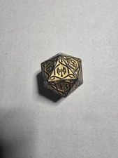 Magic The Gathering Oversized Gold Viking Style D20 Spindown Kaldheim | MTG KHM