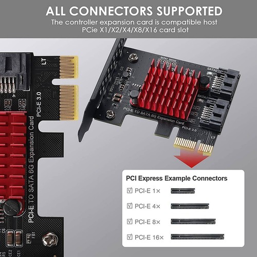 Adaptateur SSD PCIe vers 2 ports SATA 3.0 6 Gbit/s contrôleur PCI-E PCI Express X11346 - Photo 4/6