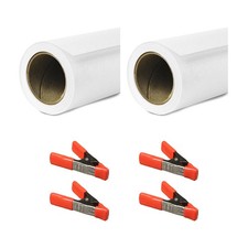 Savage 53"x36' Widetone Seamless Background Paper, Super White, 2-Pack, Bundle w