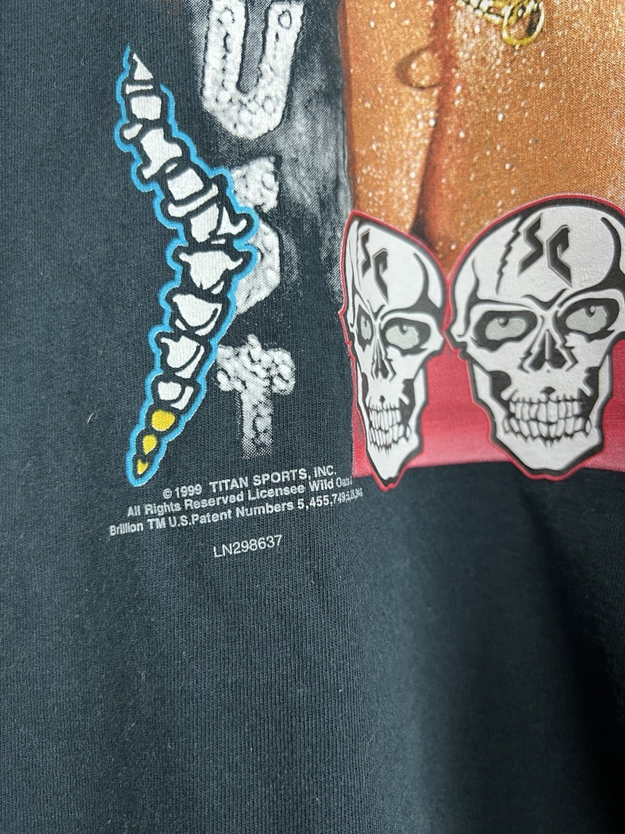 Vintage Stone Cold Steve Austin Rare WWF 1999 Wild Oats WWE T