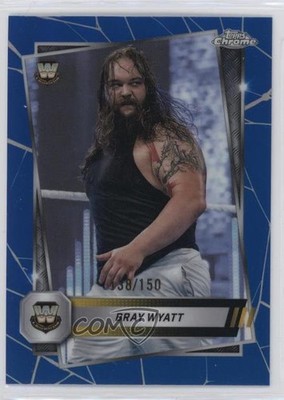 2025 Topps Chrome WWE Blue Refractor 138/150 Bray Wyatt #126 1co7