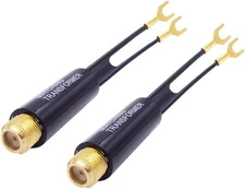 Fancasee 2 Pack Gold Plated 75 Ohm to 300 UHF/VHF/FM Black & 