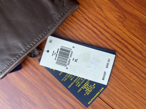 Polo Ralph Lauren Men's Leather Gloves: XLarge NWT Water-Repellant MSRP $88 - Imagen 4 de 8