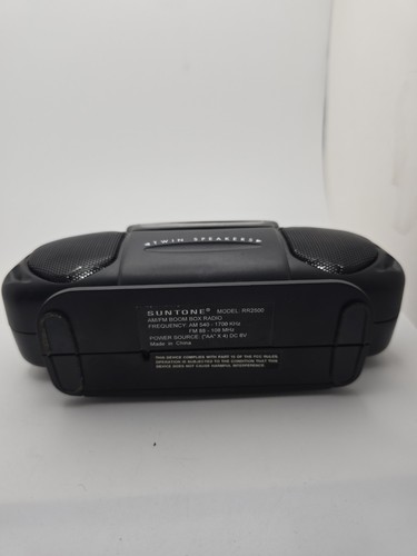 Suntone Duel Speaker AM/FM Radio Mini Boom Box Model RR2500 - Picture 5 of 5
