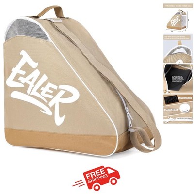 High-Quality Skate Bag with Multiple Pockets & Adjustable Strap   Chestnut/Brown