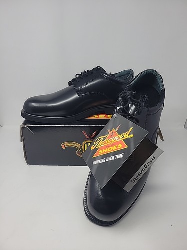 Thorogood Oxford Uomo 14 W Pelle Nera Classico Academy - Foto 1 di 14