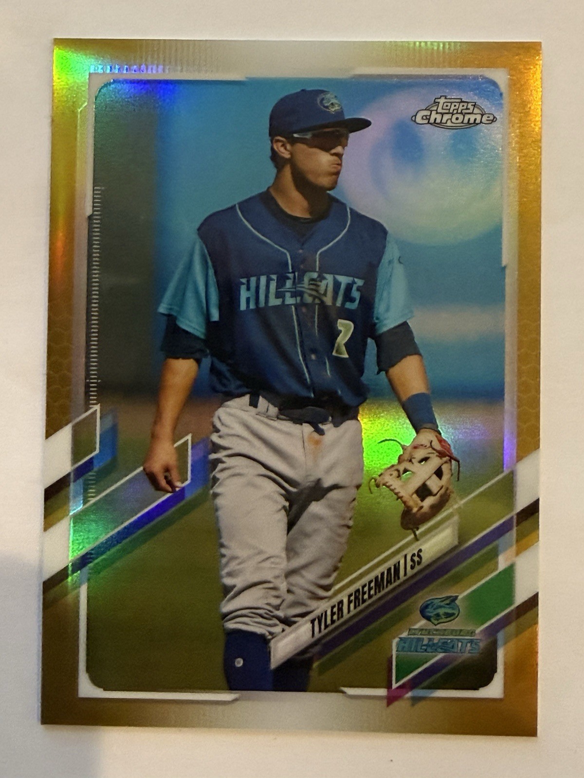 🔥2021 Topps Chrome # PDC-79 Tyler Freeman Gold Refractor /50🔥