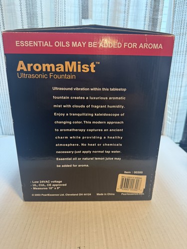 AromaMist Ultrasonic Fountain Mist Color Changing Pearlessence Misting - Picture 3 of 3