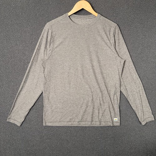 Vuori Mens Strato Tech Tee Shirt Long Sleeve Gray Butter Soft Size Medium?
