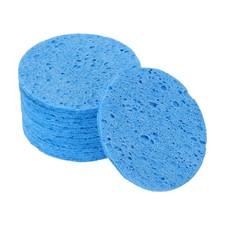 12 St&uuml;ck L&ouml;tschwamm rund blau 5,1x5,1cm f&uuml;r Wasseraufnahme 6mm
