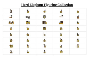 The Herd Elephant Collection By Martha Carey Lot Of over 35 unique Figurines
