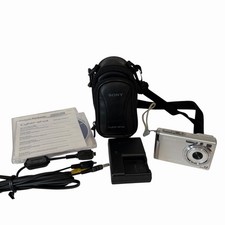 Sony Cyber-Shot DSC-W80 7.2MP Digital Camera Case Charger Battery SD Card Works