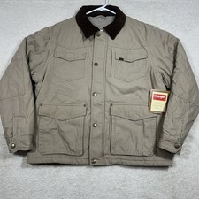 Wrangler Hero Jacket Mens Large Tan Sherpa Lined Canvas Work Corduroy Collar NEW