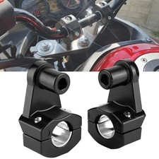 Black 1 1/8"  7/8" 28  22 mm Universal HandleBar Bar Riser Mount Clamp Adapter