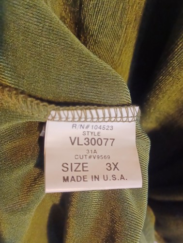 Haut chemise femme grande taille 3X vert olive tricot voyage sans étiquette Vikki VI NEUF - Photo 7/8