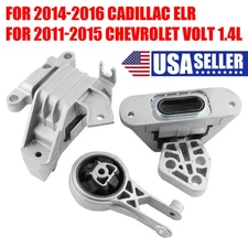 Fit 2014-2016 Cadillac ELR 1.4L Engine Transmission Mount Kit 3Pcs Solid Set New