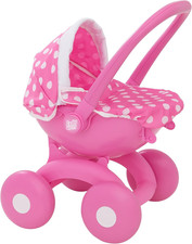 My First 4-IN-1 Pram | Pink Childrens Dolly Pram | Childrens Baby Doll Pushchair