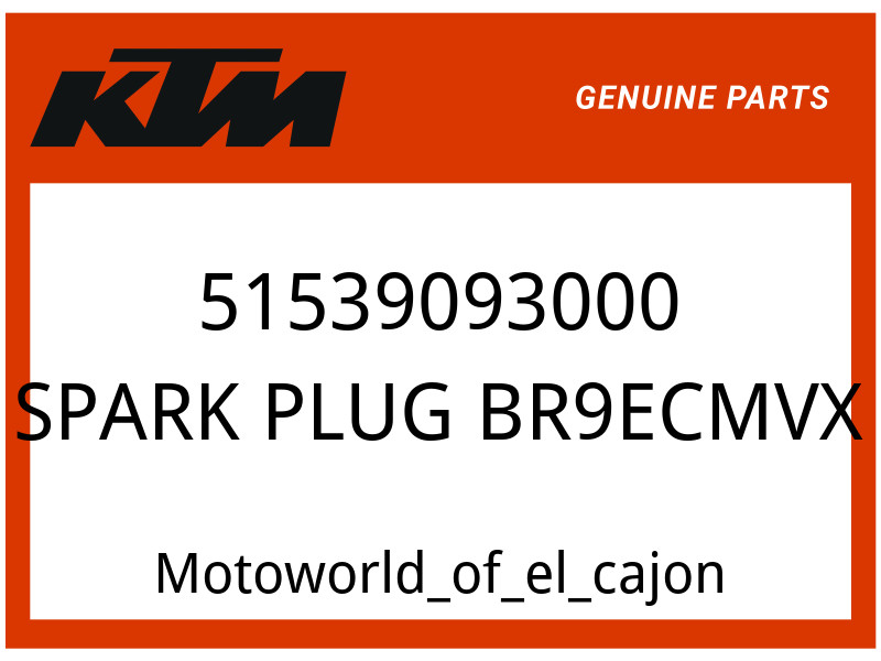 KTM OEM Part 51539093000 SPARK PLUG