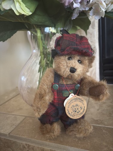 Boyds Bears Edmund #9175-08  Fall 1997 8” Plush BAILEY & Friends Red Plaid NWT - Picture 4 of 24