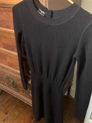 Abito CHANEL casual nero in cashmere 36
