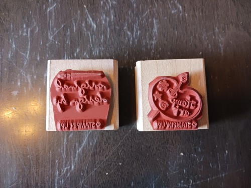 5 estampillas divertidas montadas en madera creadas por/estampado - Imagen 3 de 11