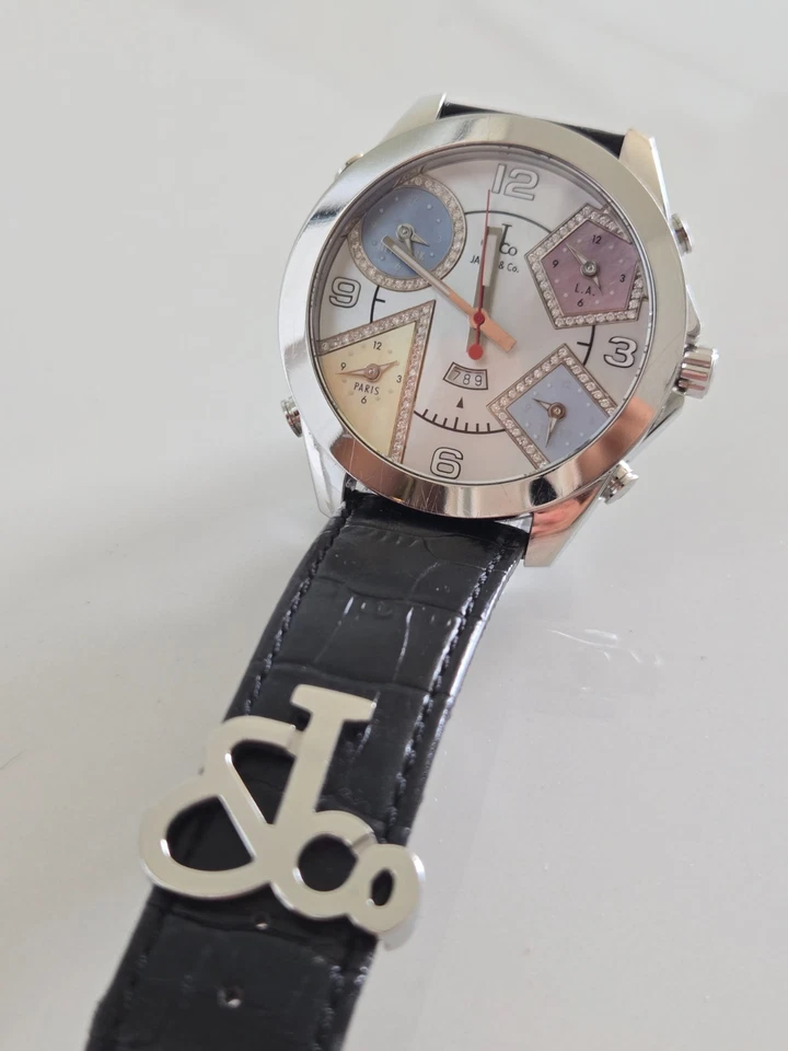 Jacob & Co Five Time Zone 47 mm | Acero inoxidable | Caja | Excelente estado Foto 2 de 4