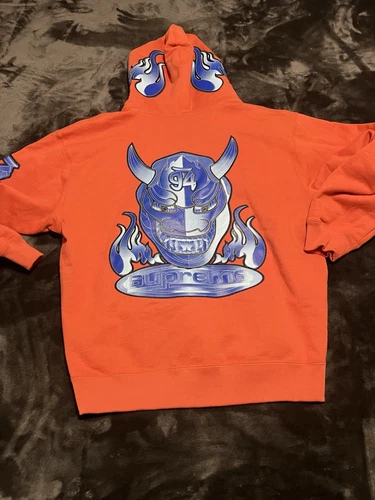 ?RARE? Sweat à capuche homme Supreme XL DEMON ZIP UP 9,8/10 EUC???