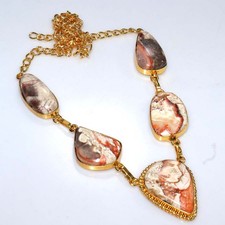 Decent Money Agate Golden Plated Necklace 19
