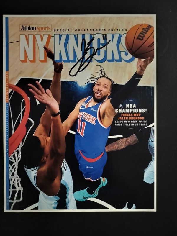 JALEN BRUNSON - NEW YORK KNICKS - SHARPIE- Autographed 8x10 Photo MVP