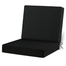 24x24 Outdoor Cushions for Patio Furniture, Waterproof Outdoor 24x24x4 Black