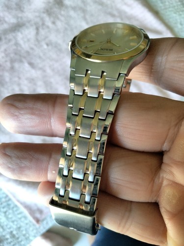 BULOVA 98C60 MEN'S TWO TONE CANEDAR DATE QUARTZ WATCH $450 - Picture 4 of 10