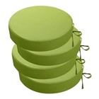  Outdoor Bistro Chair Cushions, 15”x15”x 3” Thick 15" x 3"（4 Pack) Green