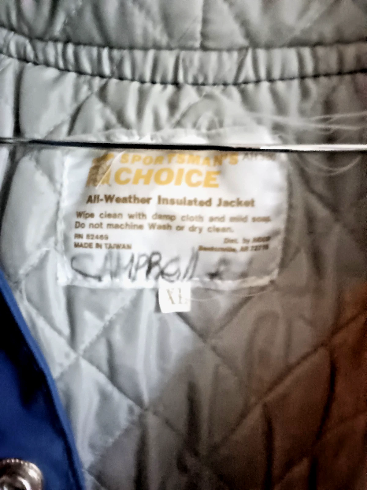 Vintage Sportsman's Choice Insulated Jacket Men's XL Blue Hooded All Weather - product detail image 5