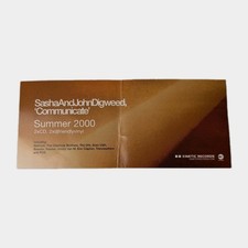 Sasha and John Digweed Communicate Summer 2000 Kinetic Records Promo Flyer Rare