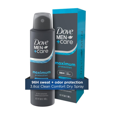 DOVE MEN + CARE Anti-Perspirant Spray Clean Comfort Maximum Sweat Protection 96-