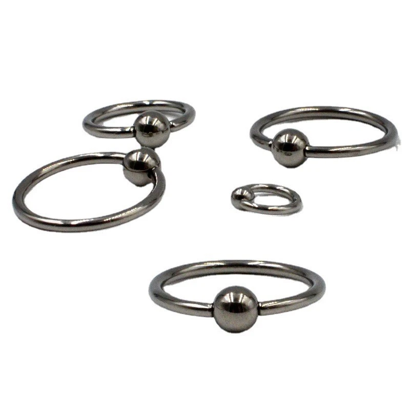 1pcG23 Titanium Nose Ring Hoop Piercing 20G 14G Captive Ball Ring Septum Jewelry - Image 3 of 4