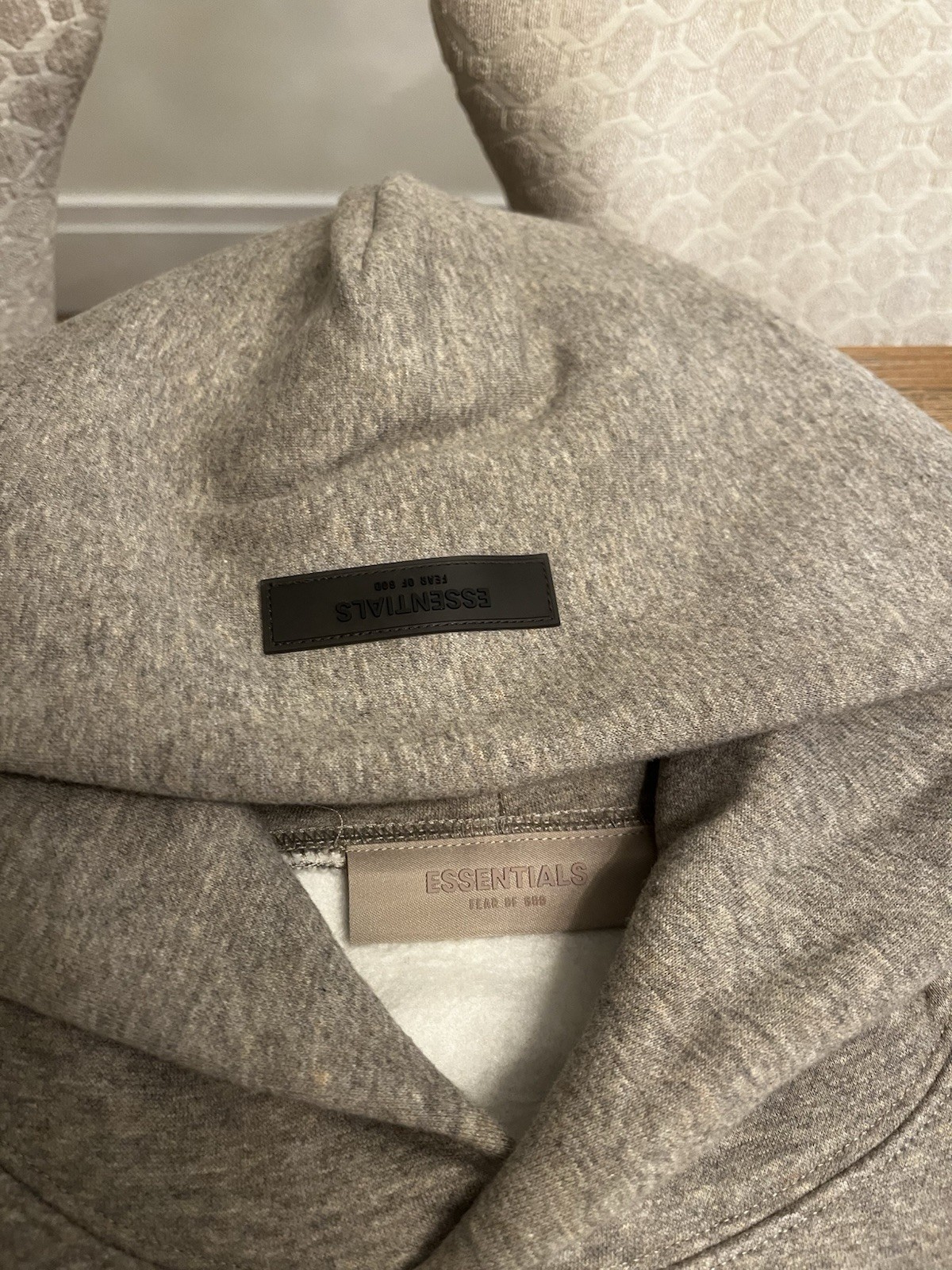 NEW Fear of God Essentials Dark Oatmeal Hoodie Size Large thumbnail 8