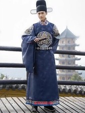 Classic Dragon Printing Hanfu Ming Dynasty Long Robe Costume Halloween Cosplay