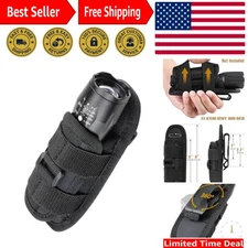 Hands-Free Rotatable Flashlight Holder with Elastic Closure - Tactical Pouch