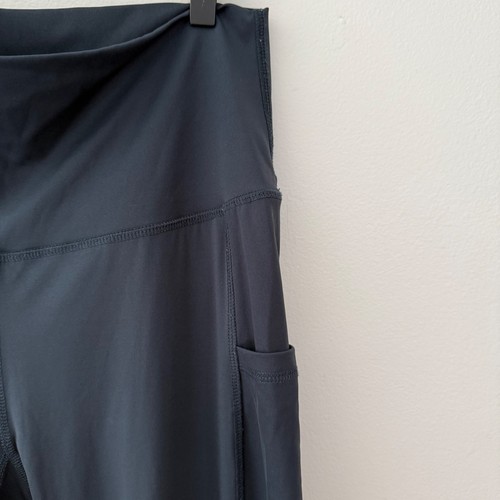 Latched Mama Womens 1X Black Side Pocket High Waisted Athletic Leggings - Picture 2 of 9