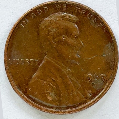 1969 Lincoln Cent. Floating Roof, Misaligned Liberty, Misaligned “6”, Uneven Rim - Picture 12 of 12