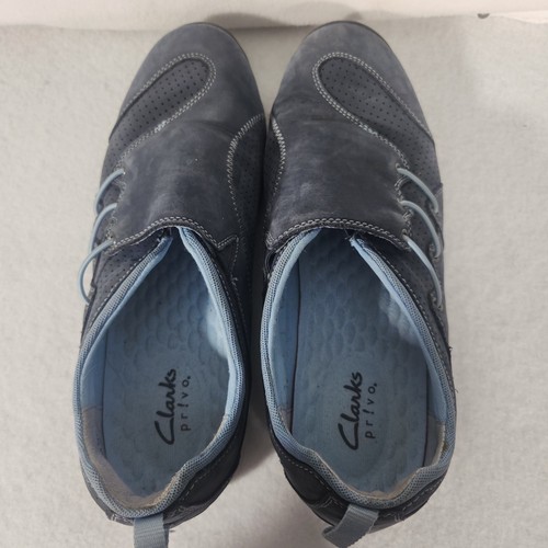 Clarks Privo Shoes Womens 11M Slip On Blue Faux Leather Comfort Outdoor - Picture 5 of 12